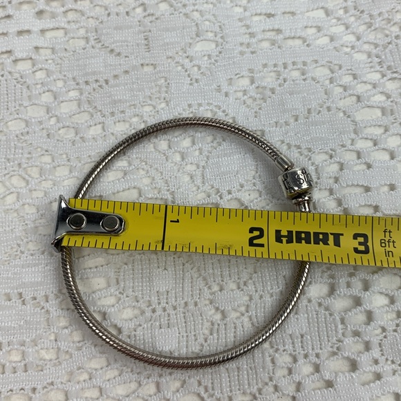 Sim Stars Sterling Silver snake charm Bracelet Hook closure 7-8” New. NWOT - Picture 8 of 10